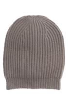 Women's Rick Owens Rib Knit Wool Beanie - Grey