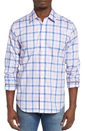 Men's Jeremy Argyle Fitted Check Sport Shirt - Pink