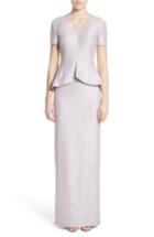 Women's St. John Evening Hansh Sequin Knit Column Gown - Purple