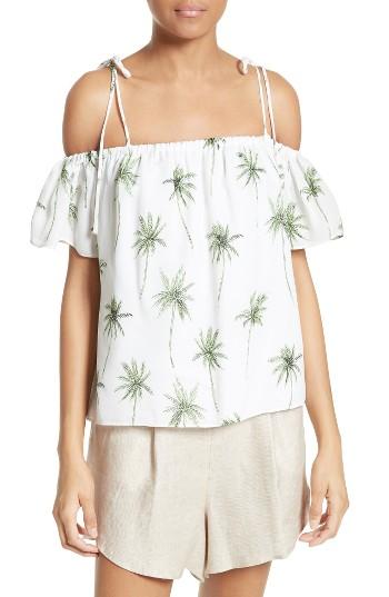 Women's Milly Eden Palm Tree Print Top