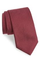 Men's Eton Microdot Silk Tie, Size - Burgundy