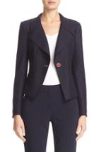 Women's Armani Collezioni Boiled Wool One-button Jacket