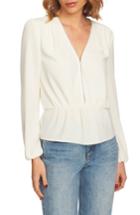 Women's 1.state V-neck Peplum Blouse, Size - White