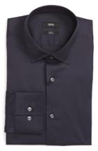 Men's Boss Jenno Slim Fit Stretch Solid Dress Shirt .5 - Blue