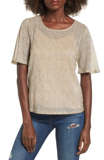 Women's Moon River Metallic Knit Tee