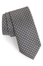 Men's Salvatore Ferragamo Empol Geometric Silk Tie, Size - Grey