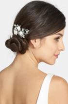 Wedding Belles New York Czech Crystal Rosette Hair Comb, Size - Metallic
