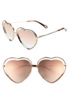 Women's Chloe Poppy Love Heart Sunglasses - Havana/ Brown Peach