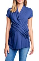 Women's Maternal America Uneven Maternity Top