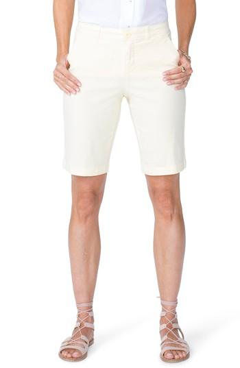 Women's Nydj Stretch Twill Bermuda Shorts - Yellow