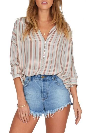 Women's Amuse Society Sunny Shores Stripe Top - Beige