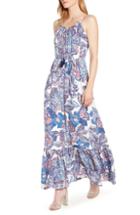 Women's 1.state Crystal Flowers Print Maxi Dress - White
