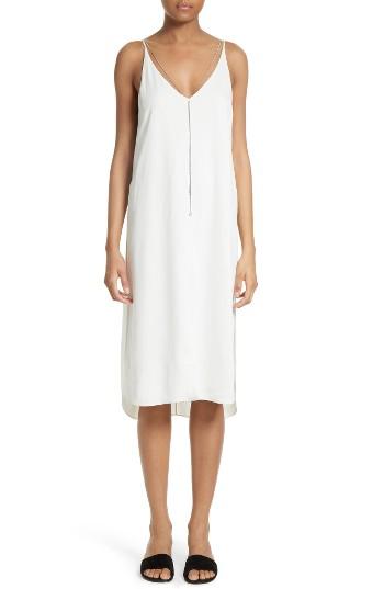 Women's T By Alexander Wang Chain Detail Crepe Dress