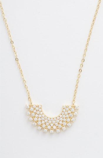 Women's Nordstrom Pave Sunburst Pendant Necklace