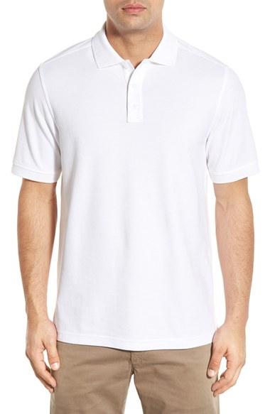 Men's Nordstrom Men's Shop 'classic' Fit Pique Polo, Size Small - White