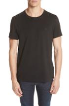 Men's Burberry Logo Embroidered Crewneck T-shirt - Black