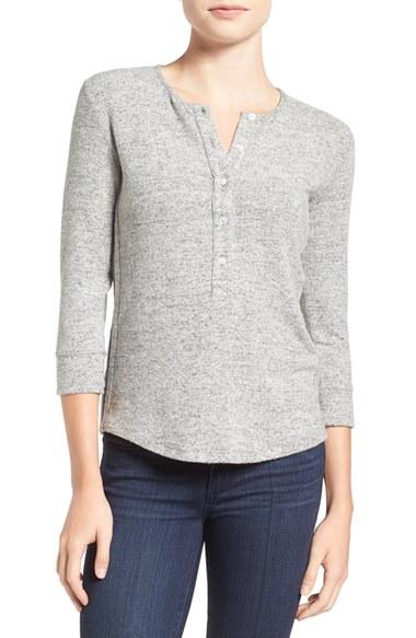 Women's Mcguire 'copa' Brushed Hacci Henley Top