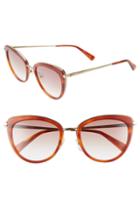 Women's Longchamp Roseau 54mm Cat Eye Sunglasses - Blonde Havana