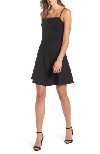 Women's Soprano Backless Skater Dress - Black