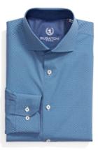 Men's Bugatchi Trim Fit Print Dress Shirt - Blue