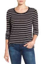 Women's Caslon Long Sleeve Slub Knit Tee - Black