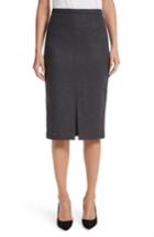 Women's Max Mara Nanna Leather Trim Wool Pencil Skirt