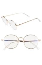 Women's Quay Australia I See You 49mm Round Fashion Glasses - Gold/ Clear
