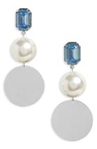 Women's Topshop Imitation Pearl Disc Drop Earrings