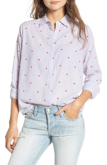 Women's Rails Taylor Heart Stripe Shirt - Blue