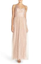Women's Watters 'lori' One-shoulder Sequin Tulle Gown - Pink