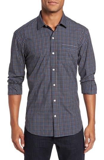 Men's Culturata Gingham Shadow Sport Shirt, Size - Black