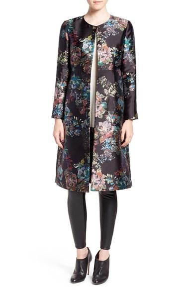Women's Ted Baker London 'antique Botanical' Floral Print Coat