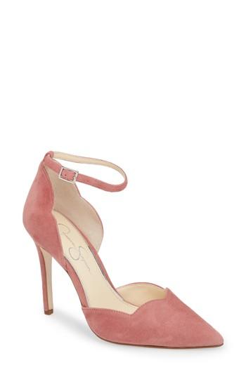 Women's Jessica Simpson Pairus Scalloped D'orsay Pump .5 M - Pink