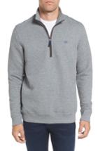 Men's Southern Tide Sundown Quilted Quarter Zip Pullover - Grey
