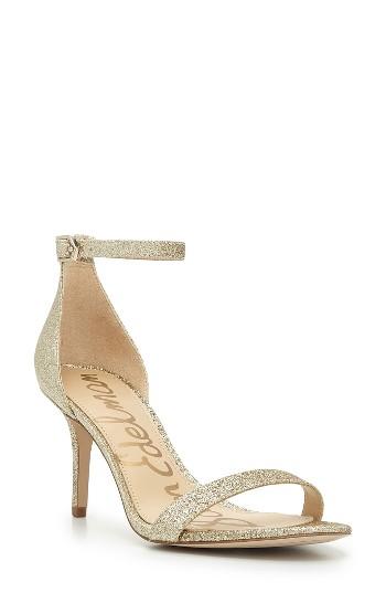 Women's Sam Edelman 'patti' Ankle Strap Sandal .5 M - Metallic