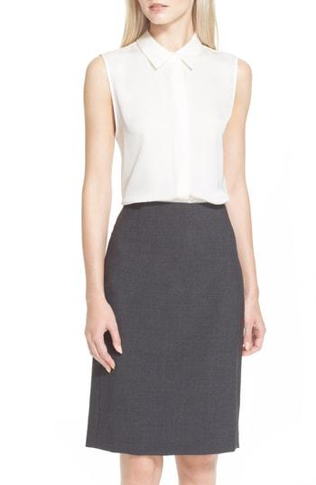 Women's Theory Tanelis Georgette Top - Ivory