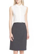 Women's Theory Tanelis Georgette Top - Ivory