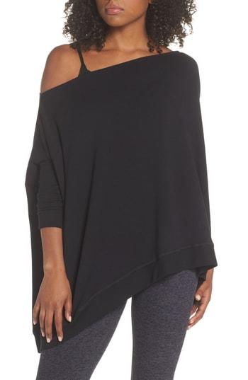 Women's Beyond Yoga 'cozy' Convertible Fleece Pullover - Black