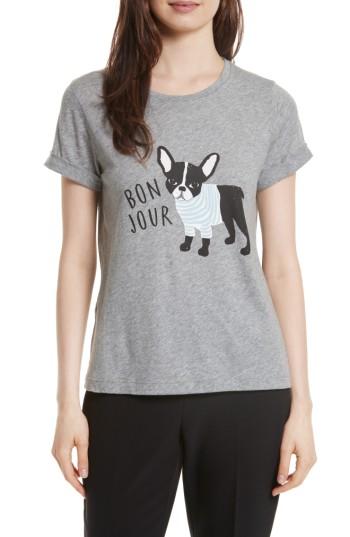 Women's Kate Spade New York Frenchie Pima Cotton Tee - Grey