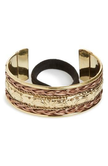 Tasha Textured Metal Bun Cuff, Size - Metallic