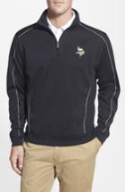 Men's Cutter & Buck Minnesota Vikings - Edge Drytec Moisture Wicking Half Zip Pullover