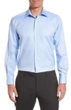 Men's David Donahue Regular Fit Oxford Dress Shirt .5 - 34/35 - Blue