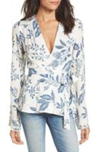Women's Stone Cold Fox Dover Silk Wrap Blouse - Ivory