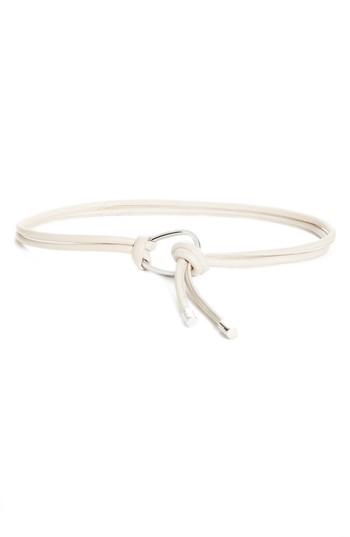 Women's Lafayette 148 New York Leather Rope Belt, Size /small - Taupe