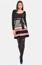 Women's Olian 'kayla' Stripe Cross Front Maternity Tunic