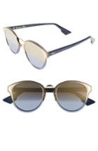 Women's Christian Dior Nightfas 65mm Retro Sunglasses - Gold/ Blue