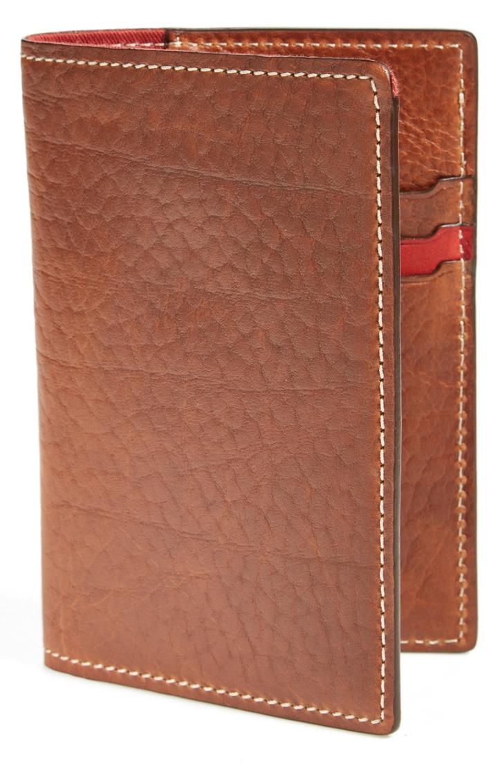 Trask 'jackson' Bison Leather Passport Holder - Metallic