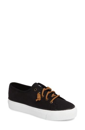Women's Sperry Sky Sail Platform Sneaker M - Black