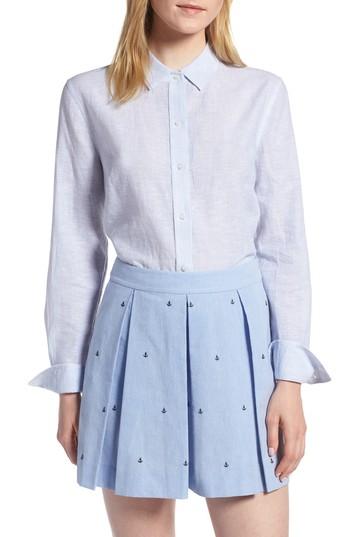 Women's 1901 Button Up Stripe Shirt, Size - White