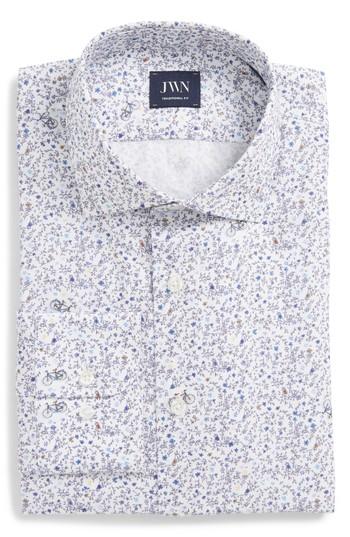 Men's John W. Nordstrom Traditional Fit Floral Dress Shirt - Blue